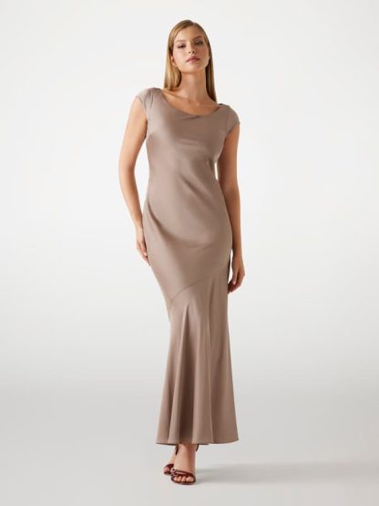 Guess Long Satin Bodycon Dress