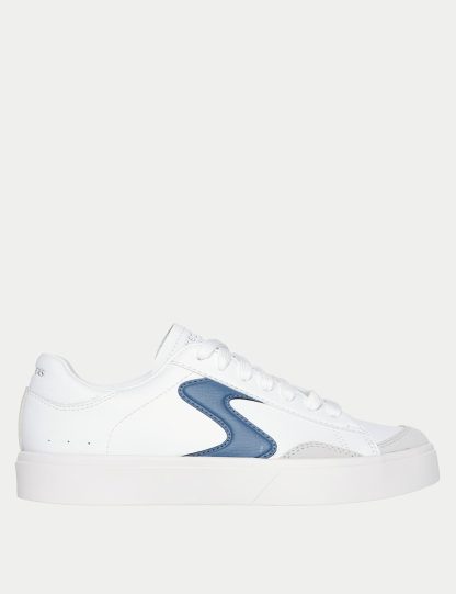 Skechers Women's Eden LX Slick Talk Trainers - 5 - White Mix, White Mix,White