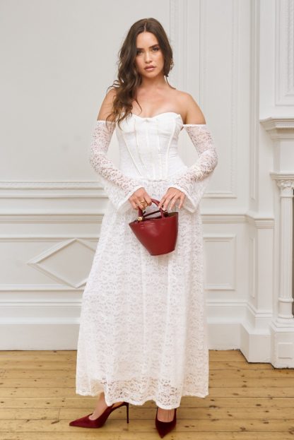 TFNC Neyla White Maxi Dress