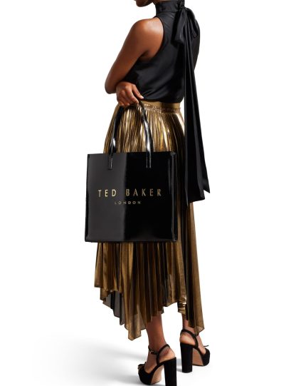 Ted Baker Women's Faux Leather Tote Bag - Black, Black,Navy
