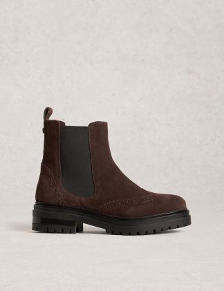 White Stuff Women's Suede Chelsea Boots - 5STD - Brown, Brown